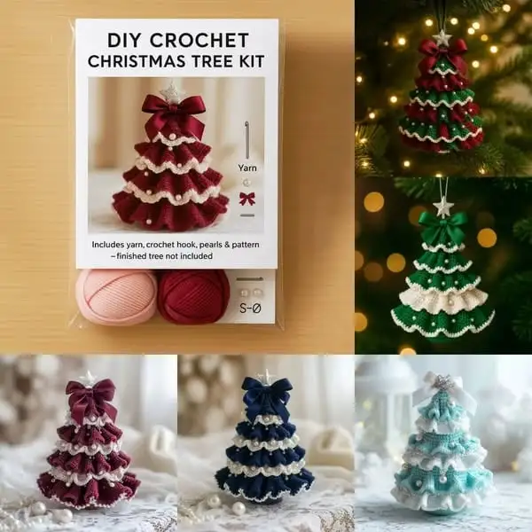 DIY heklet juletre kit