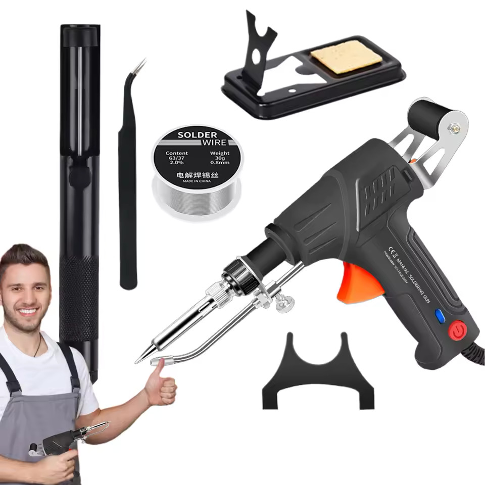 Multifunksjonssett med loddepistol