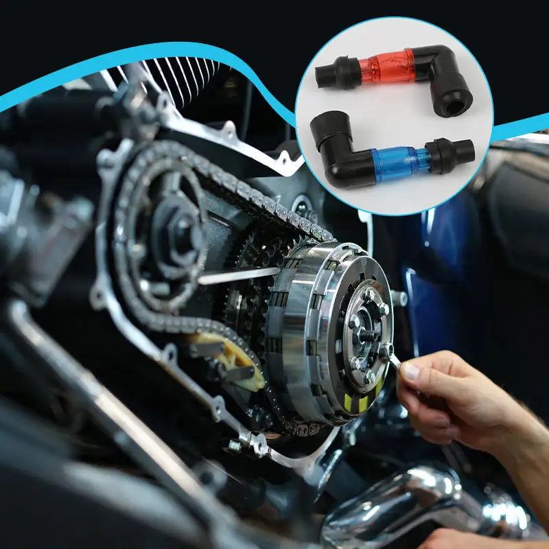 Universal tennpluggkontakt for motorsykkelblitz (4 stk)