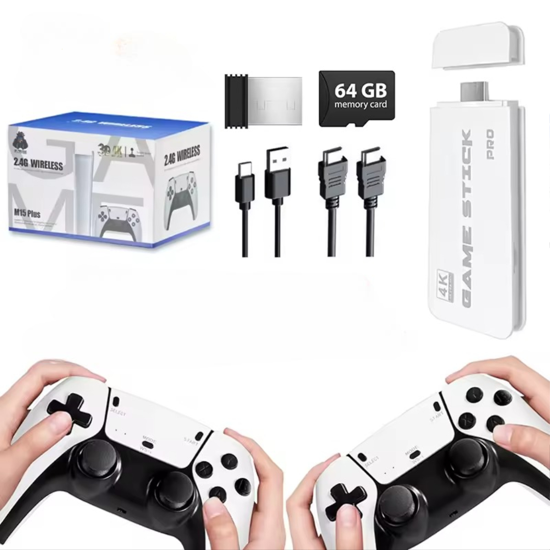 Retro spillkonsoll + 2 kontroller