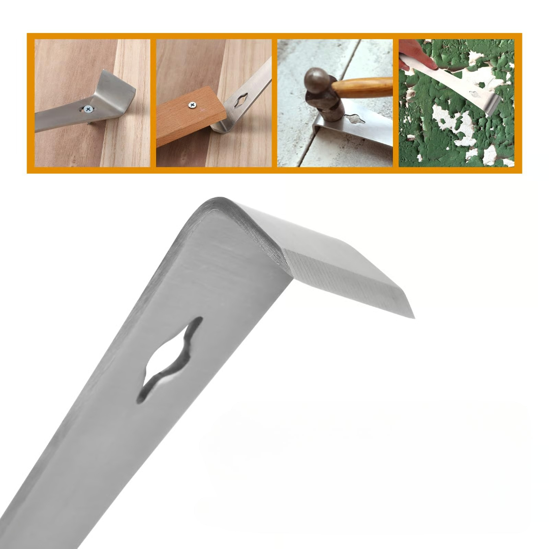 Skrapa och spakverktyg i rostfritt stål (2 st)