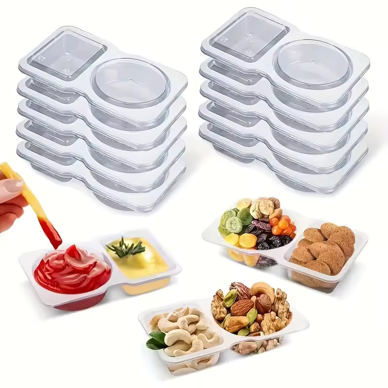 Behållare med dubbla fack