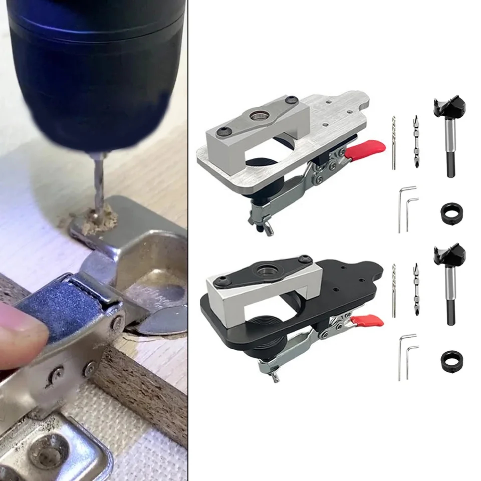 Set för lokalisering av gångjärnshål