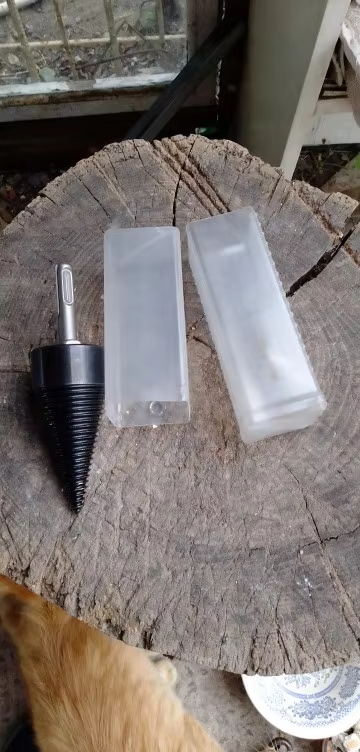 Firewood splitting drill bit photo review