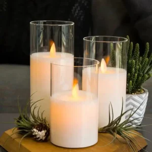 LED glass candle
