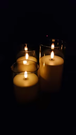 LED glass candle photo review