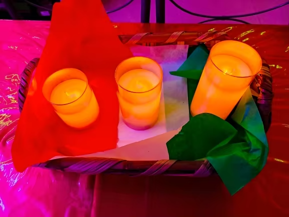 LED glass candle photo review