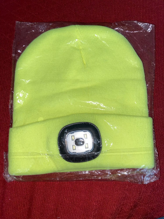 LED light beanie photo review