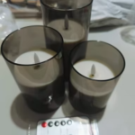 LED glass candle photo review