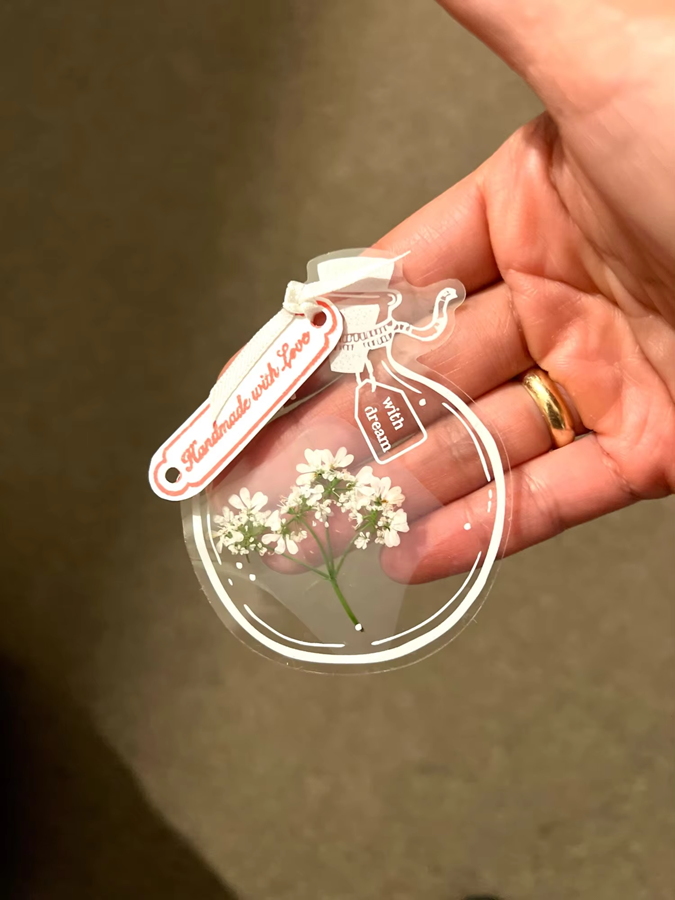 Transparent dried flower photo review