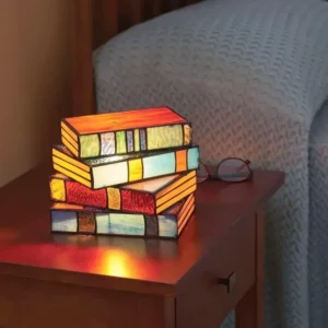Stacked books lamp
