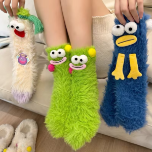 Fluffy cartoon socks