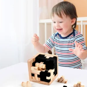 3D wooden cube puzzle