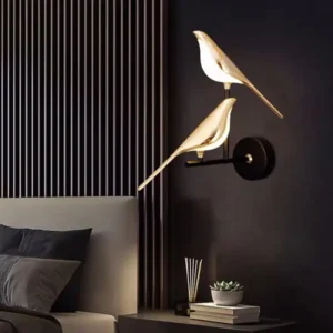 Golden bird lamp