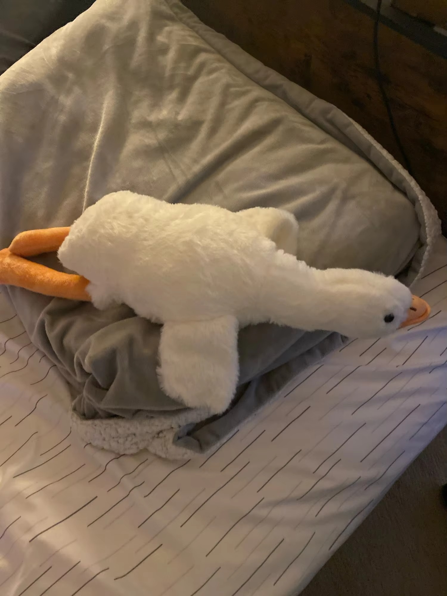 Plush goose pillow photo review