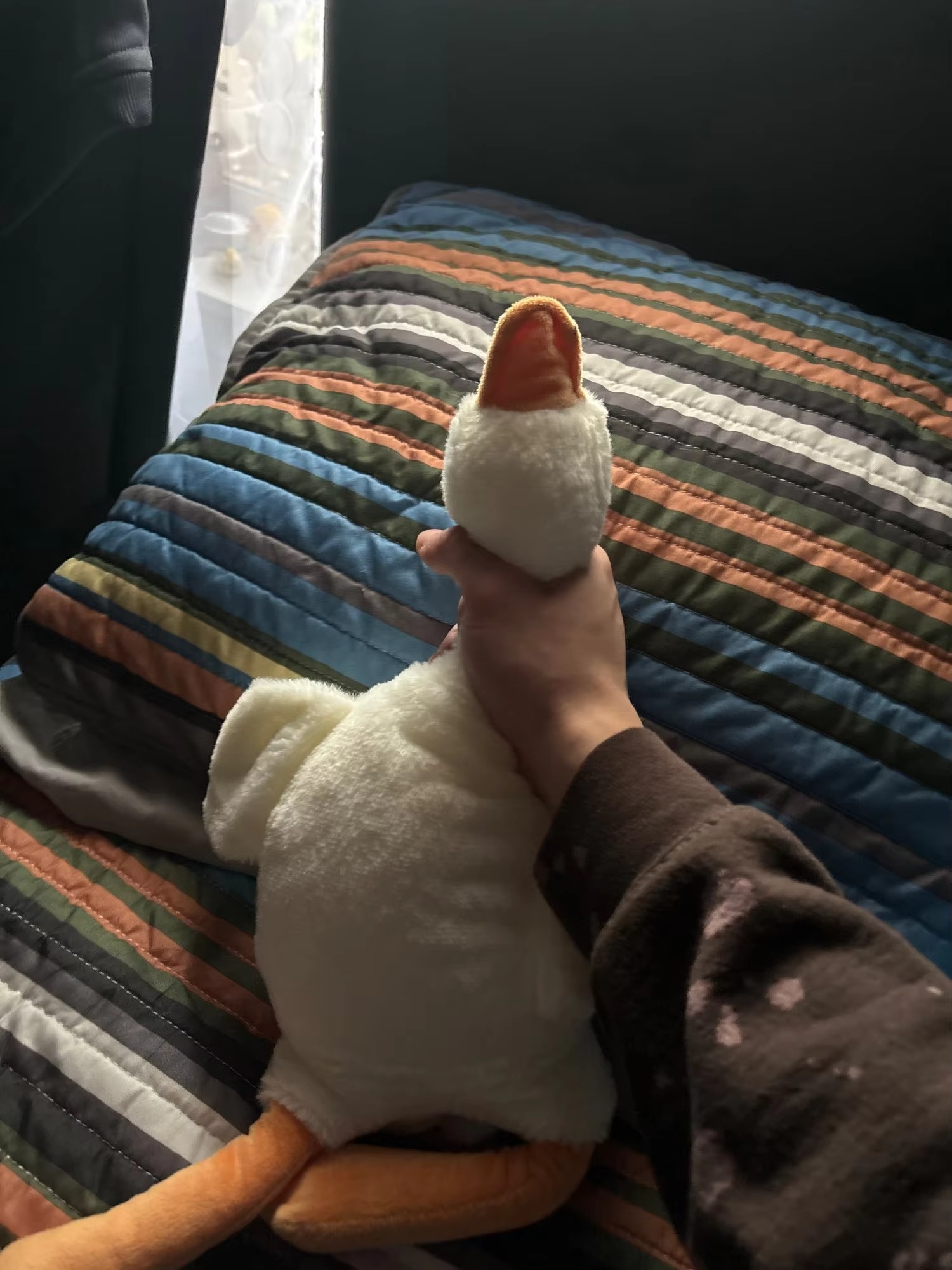 Plush goose pillow photo review