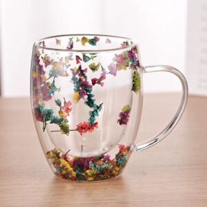 Flower glass cup