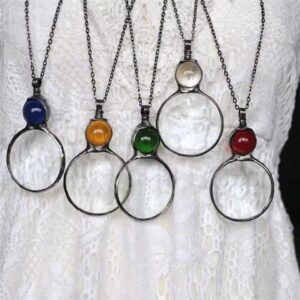 Magnifying glass necklace