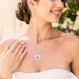 Double heart necklace