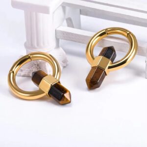 Amethyst ear stretchers