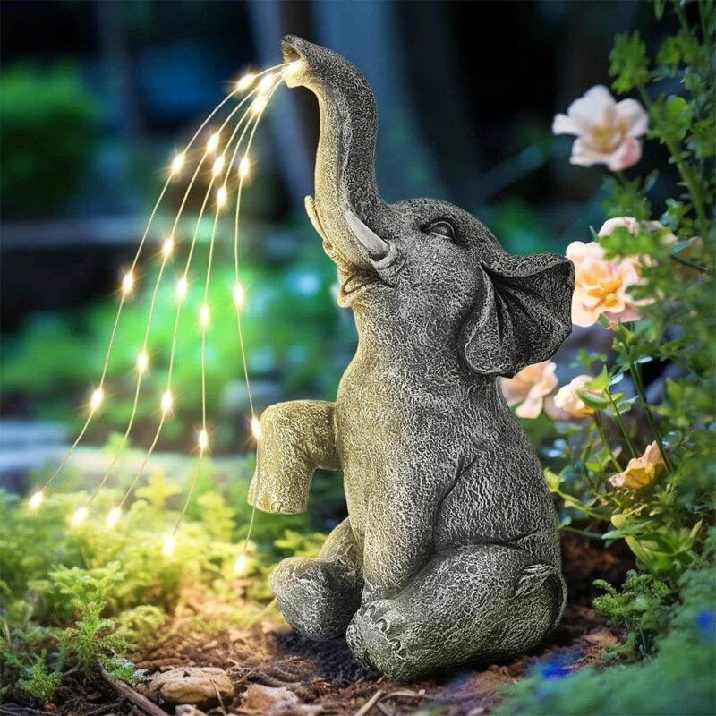 Solar elephant light