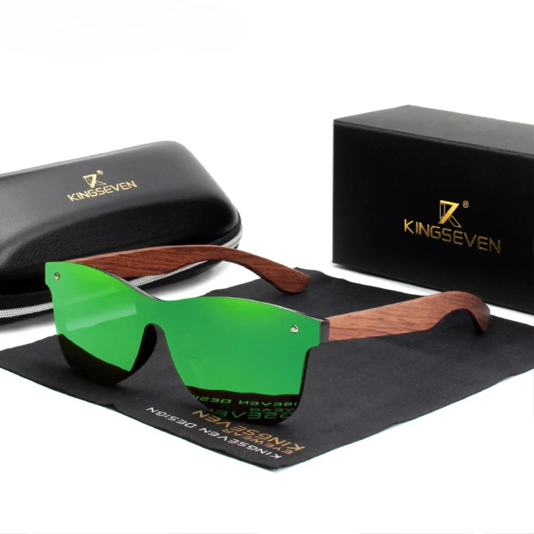 KingSeven luxury - sunglasses with wooden frame