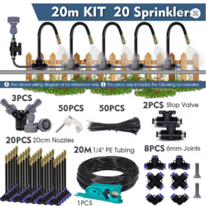 Irrigation device: Kit with hose & valves