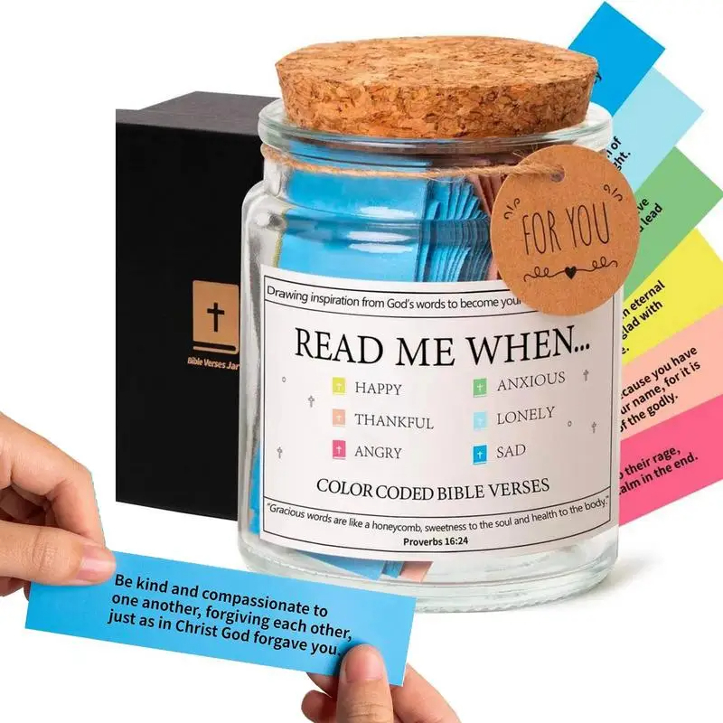 Handmade 90-day bible verses jar