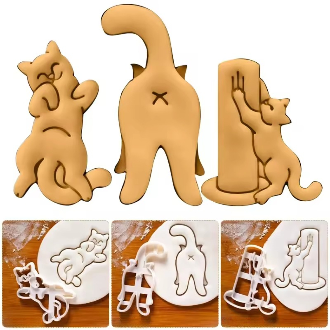 Kitty cookie cutters (3 pcs)