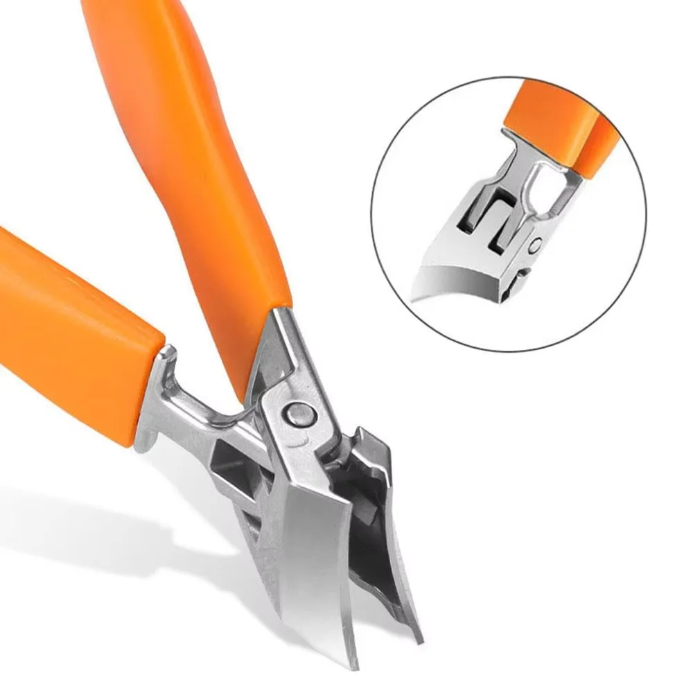 Angled nail clipper with splash guard (2 pcs)