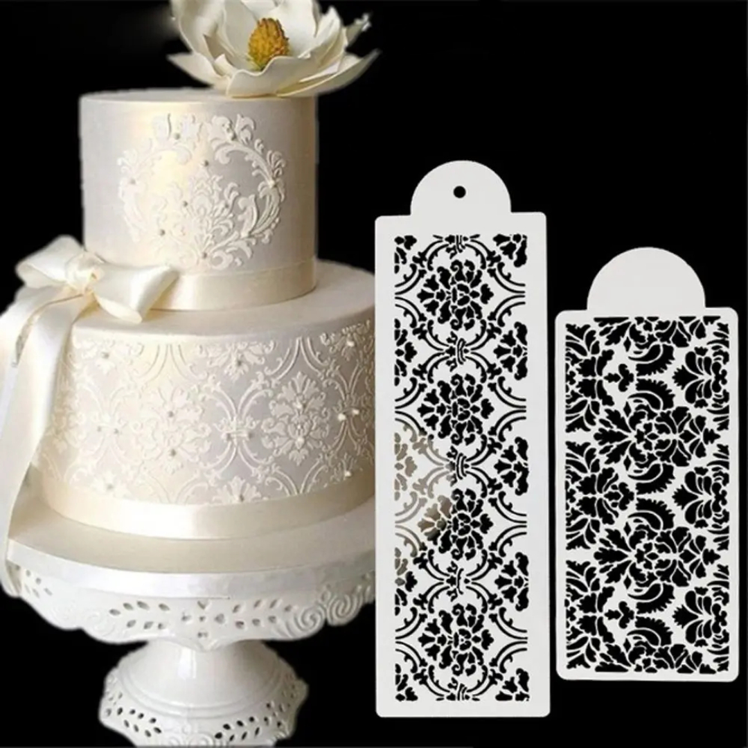 Cake lace decorating stencils (4 pcs)