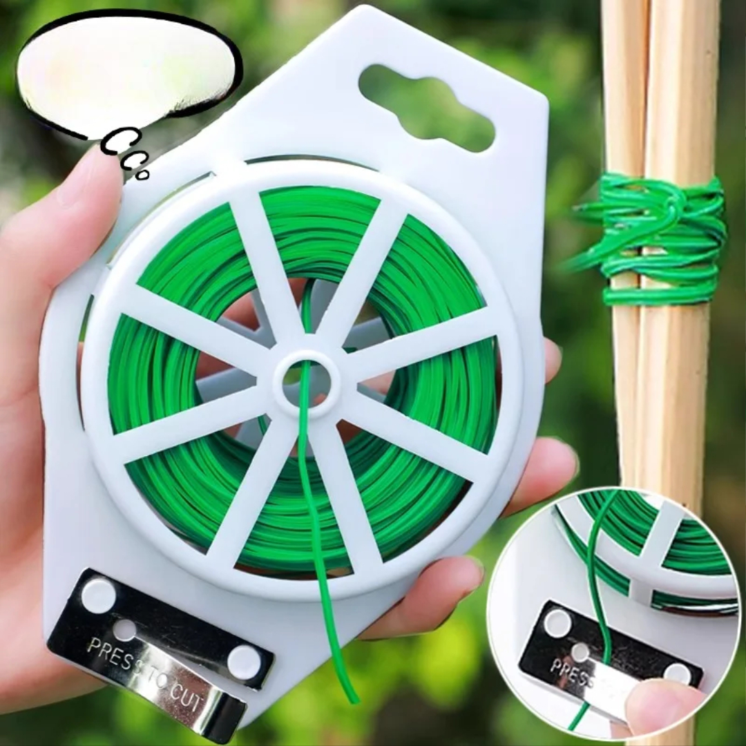 Garden twist binding wire with cutter