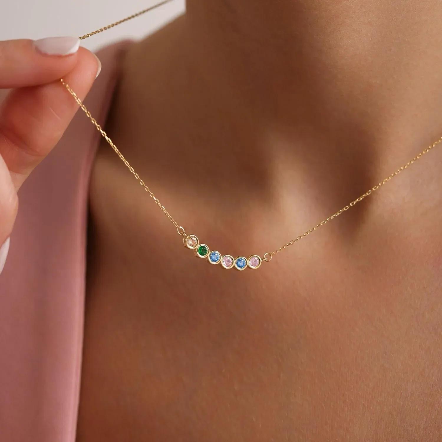 Birthstone necklace