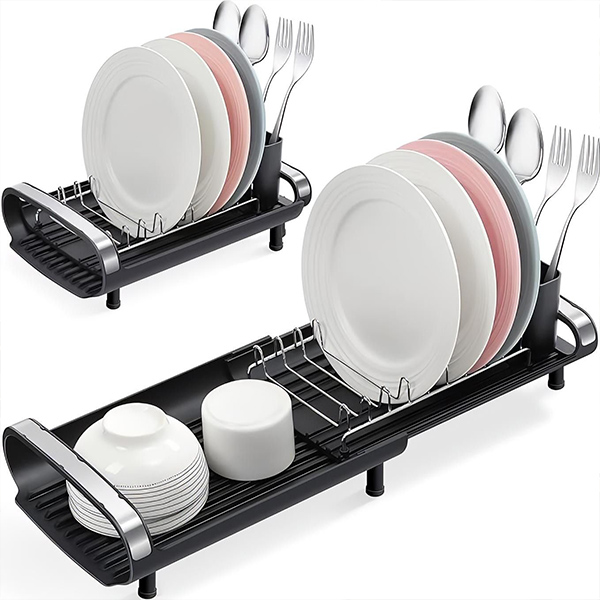 Expandable dish drying rack