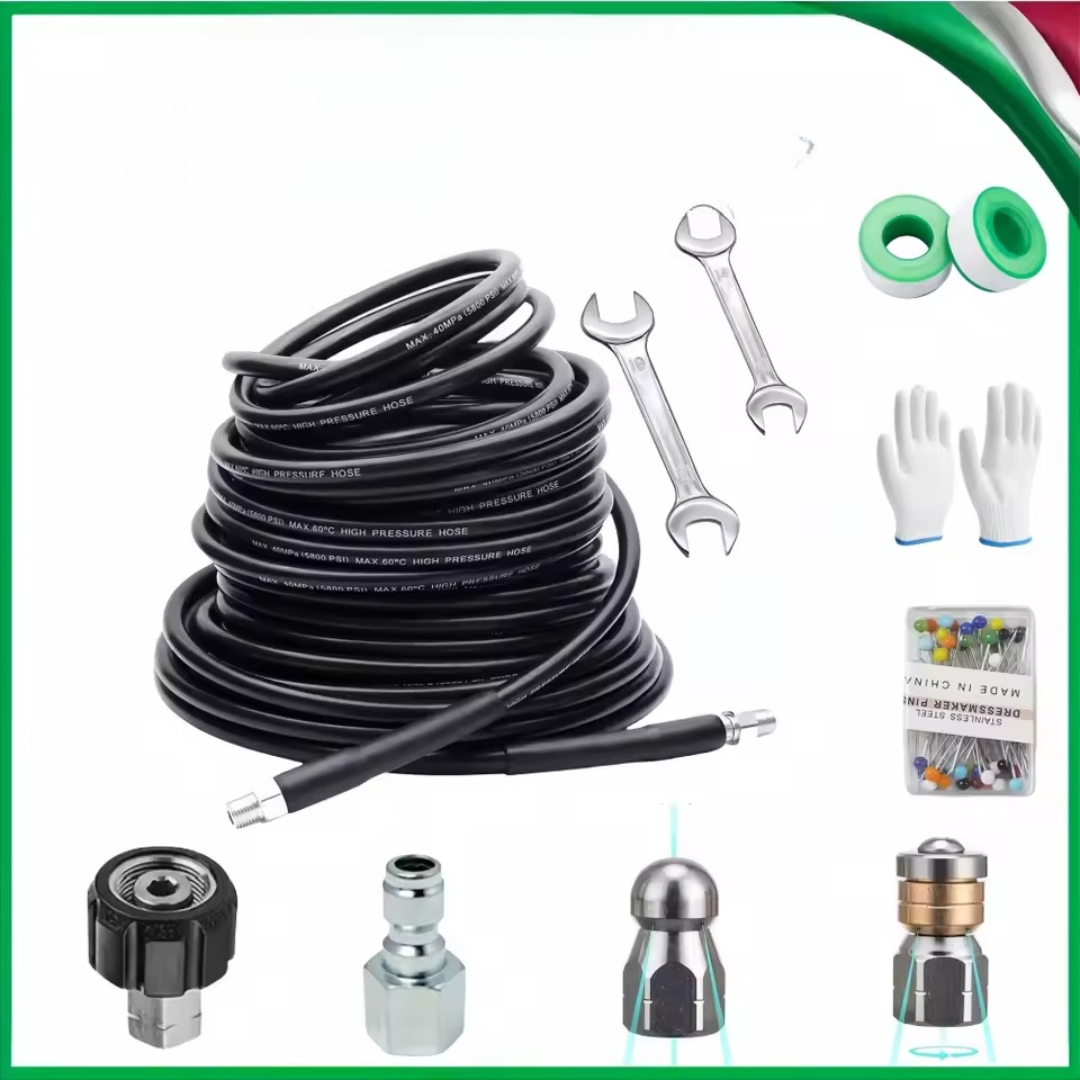 Drain cleaning jetting kit