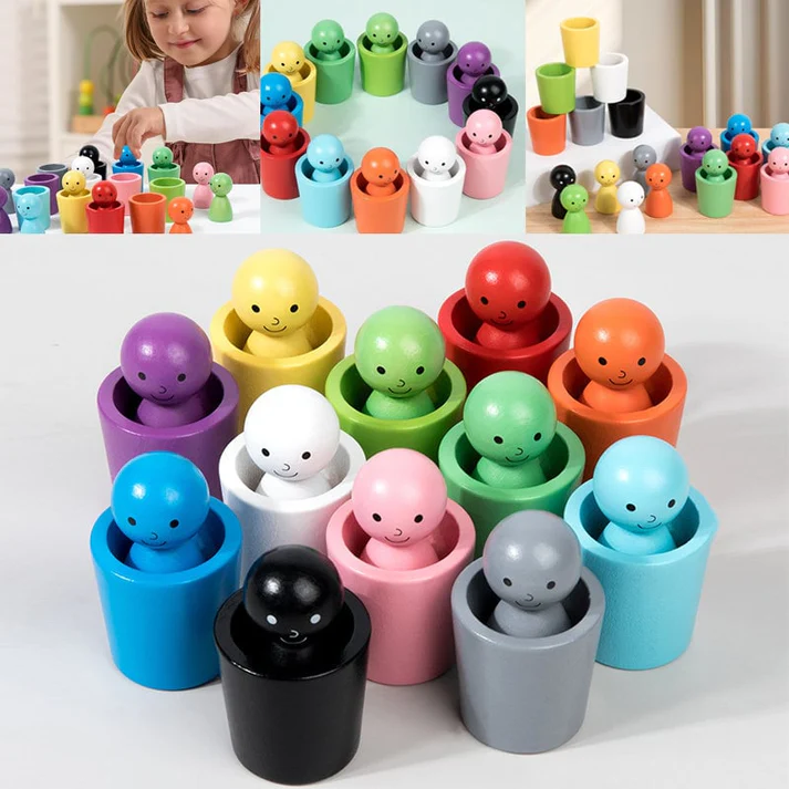 Color sorting cups (12 pcs)