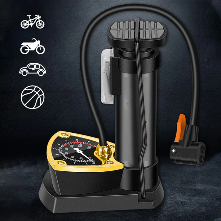 Portable bicycle tire pump