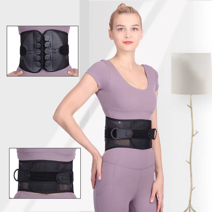 Adjustable lower back support belt